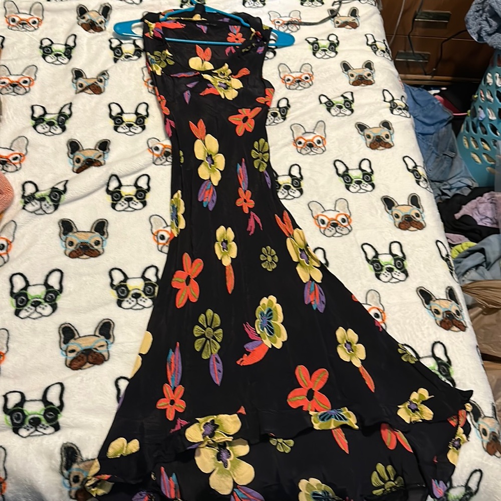 Black floral dress